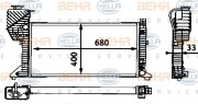 8MK 376 721-204 HELLA chladič motora 8MK 376 721-204 HELLA