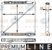 8MK 376 721-211 HELLA chladič motora 8MK 376 721-211 HELLA