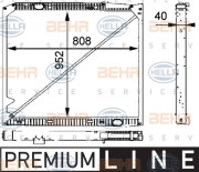 8MK 376 721-231 HELLA chladič motora 8MK 376 721-231 HELLA