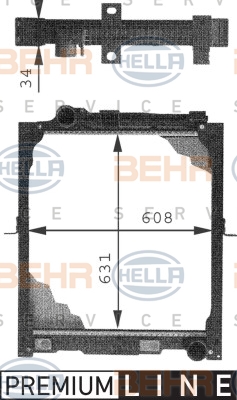 8MK 376 721-281 HELLA chladič motora 8MK 376 721-281 HELLA