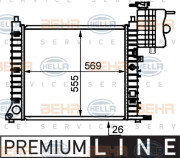 8MK 376 721-381 HELLA chladič motora 8MK 376 721-381 HELLA