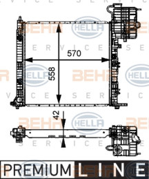 8MK 376 721-391 HELLA chladič motora 8MK 376 721-391 HELLA