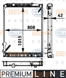 8MK 376 721-491 HELLA chladič motora 8MK 376 721-491 HELLA