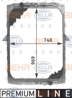 8MK 376 721-511 HELLA chladič motora 8MK 376 721-511 HELLA