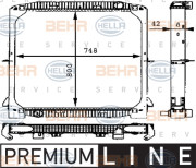 8MK 376 721-571 HELLA chladič motora 8MK 376 721-571 HELLA