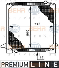 8MK 376 721-591 HELLA chladič motora 8MK 376 721-591 HELLA