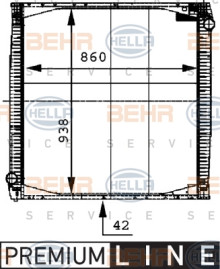 8MK 376 721-621 HELLA chladič motora 8MK 376 721-621 HELLA