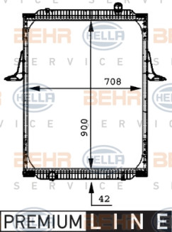 8MK 376 721-641 HELLA chladič motora 8MK 376 721-641 HELLA