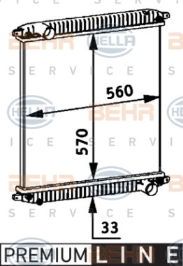 8MK 376 721-721 HELLA chladič motora 8MK 376 721-721 HELLA