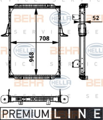 8MK 376 721-731 HELLA chladič motora 8MK 376 721-731 HELLA