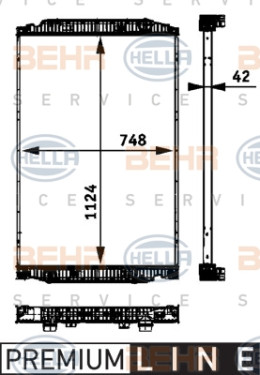 8MK 376 721-741 HELLA chladič motora 8MK 376 721-741 HELLA