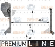 8MK 376 722-001 HELLA chladič motora 8MK 376 722-001 HELLA