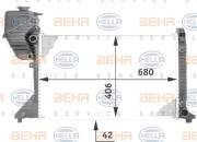 8MK 376 722-004 HELLA chladič motora 8MK 376 722-004 HELLA