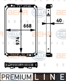 8MK 376 722-021 HELLA chladič motora 8MK 376 722-021 HELLA