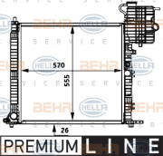 8MK 376 722-031 HELLA chladič motora 8MK 376 722-031 HELLA