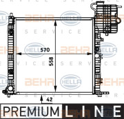 8MK 376 722-041 HELLA chladič motora 8MK 376 722-041 HELLA