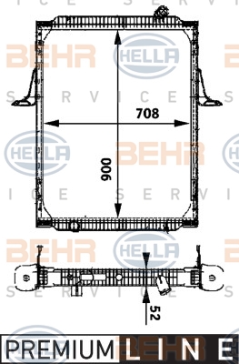 8MK 376 722-061 HELLA chladič motora 8MK 376 722-061 HELLA