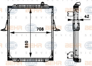 8MK 376 722-071 HELLA chladič motora 8MK 376 722-071 HELLA