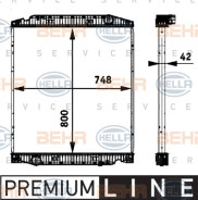 8MK 376 722-081 HELLA chladič motora 8MK 376 722-081 HELLA