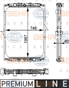 8MK 376 722-281 HELLA chladič motora 8MK 376 722-281 HELLA