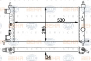 8MK 376 722-444 HELLA chladič motora 8MK 376 722-444 HELLA