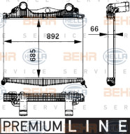 8ML 376 724-211 HELLA chladič plniaceho vzduchu 8ML 376 724-211 HELLA