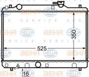 8MK 376 724-581 HELLA chladič motora 8MK 376 724-581 HELLA