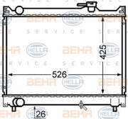 8MK 376 724-661 HELLA chladič motora 8MK 376 724-661 HELLA