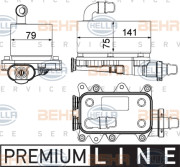 8MO 376 725-211 HELLA chladič oleja automatickej prevodovky 8MO 376 725-211 HELLA