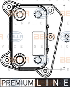 8MO 376 726-091 HELLA chladič motorového oleja 8MO 376 726-091 HELLA