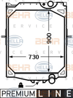 8MK 376 726-551 HELLA chladič motora 8MK 376 726-551 HELLA