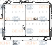 8MK 376 727-681 HELLA chladič motora 8MK 376 727-681 HELLA