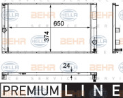 8MK 376 729-601 HELLA chladič motora 8MK 376 729-601 HELLA