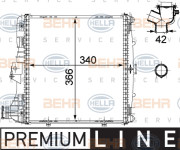 8MK 376 730-581 HELLA chladič motora 8MK 376 730-581 HELLA