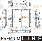 8MK 376 733-671 HELLA chladič motora 8MK 376 733-671 HELLA