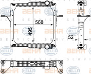 8MK 376 733-721 HELLA chladič motora 8MK 376 733-721 HELLA