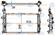 8MK 376 735-041 HELLA chladič motora 8MK 376 735-041 HELLA