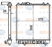 8MK 376 735-071 HELLA chladič motora 8MK 376 735-071 HELLA