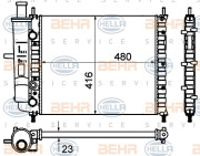 8MK 376 735-111 HELLA chladič motora 8MK 376 735-111 HELLA