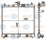 8MK 376 735-121 HELLA chladič motora 8MK 376 735-121 HELLA