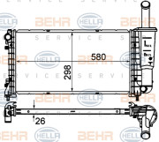 8MK 376 735-161 HELLA chladič motora 8MK 376 735-161 HELLA