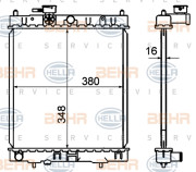 8MK 376 735-171 HELLA chladič motora 8MK 376 735-171 HELLA