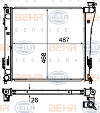 8MK 376 735-271 HELLA chladič motora 8MK 376 735-271 HELLA