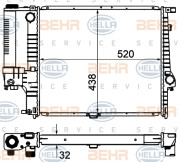 8MK 376 735-351 HELLA chladič motora 8MK 376 735-351 HELLA