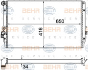 8MK 376 735-365 HELLA chladič motora 8MK 376 735-365 HELLA