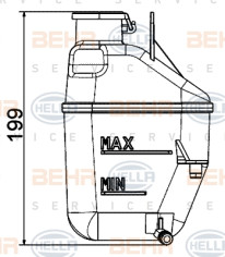 8MA 376 737-234 HELLA vyrovnávacia nádobka chladiacej kvapaliny 8MA 376 737-234 HELLA