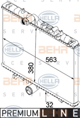 8MK 376 745-071 HELLA chladič motora 8MK 376 745-071 HELLA