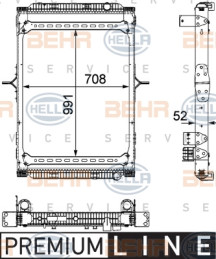 8MK 376 745-151 HELLA chladič motora 8MK 376 745-151 HELLA