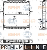 8MK 376 745-181 HELLA chladič motora 8MK 376 745-181 HELLA