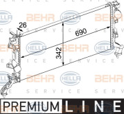 8MK 376 745-231 HELLA chladič motora 8MK 376 745-231 HELLA